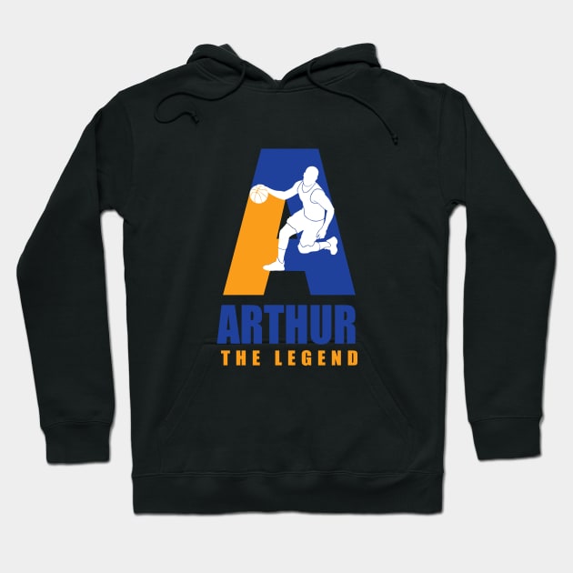 Arthur Custom Player Basketball Your Name The Legend Hoodie by Baseball Your Name